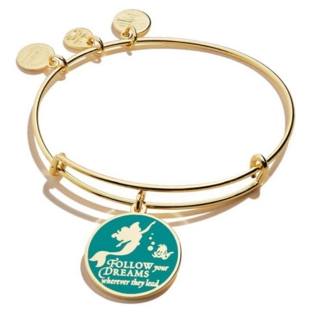Alex and Ani Little Mermaid Bangle gold tone